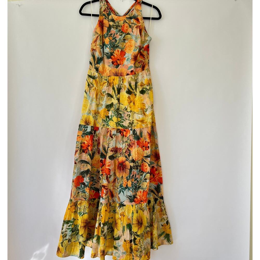 Anthropologie Pilcro Halter Tiered Maxi Dress Multicolor Size S NWT - Picture 5 of 12